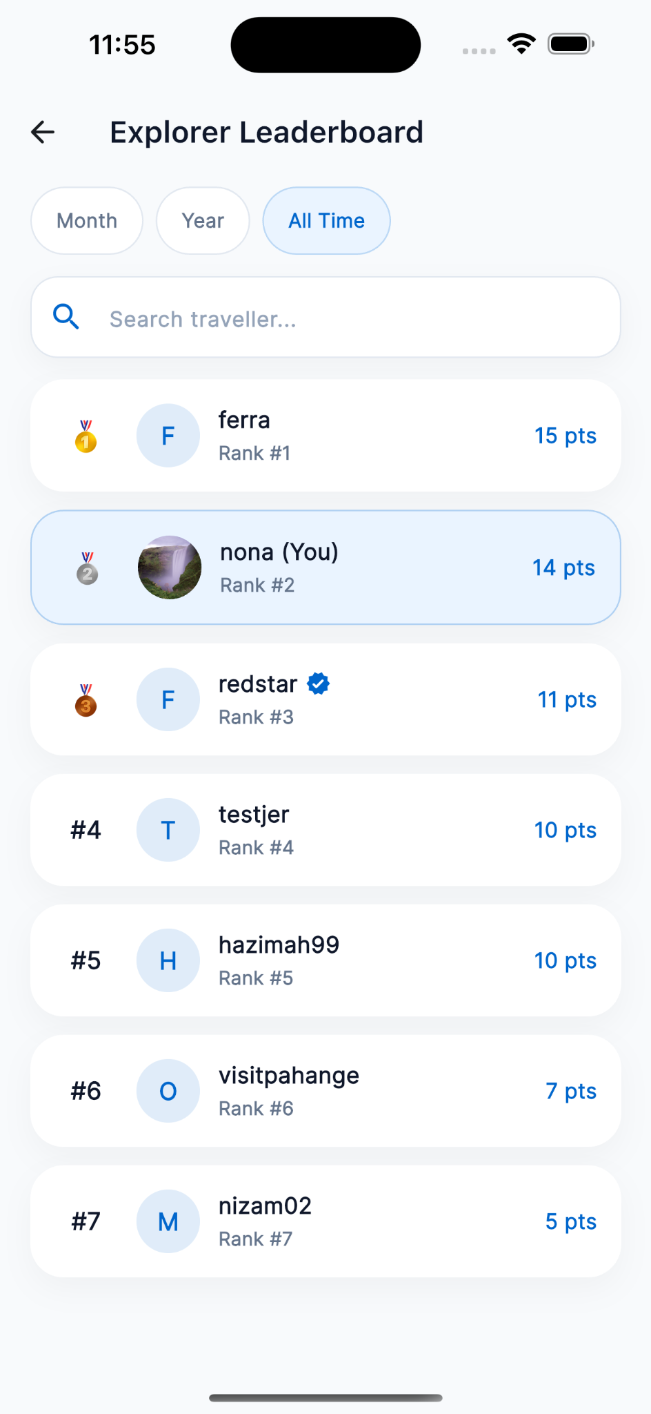 Explorer leaderboard